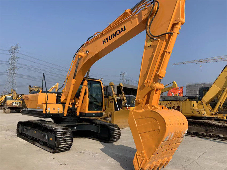 220lc-9s usou a máquina escavadora Made In Korea de Hyundai 22 toneladas de máquinas escavadoras da esteira rolante