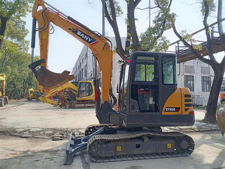 SY55C usou a máquina escavadora Mini Digger Excavator da máquina escavadora SANY SY75C Midi de Sany