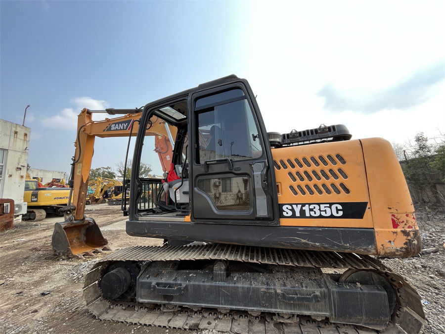 13 máquina escavadora hidráulica da esteira rolante do Backhoe de Ton Mini Used Sany Excavator SANY SY135C