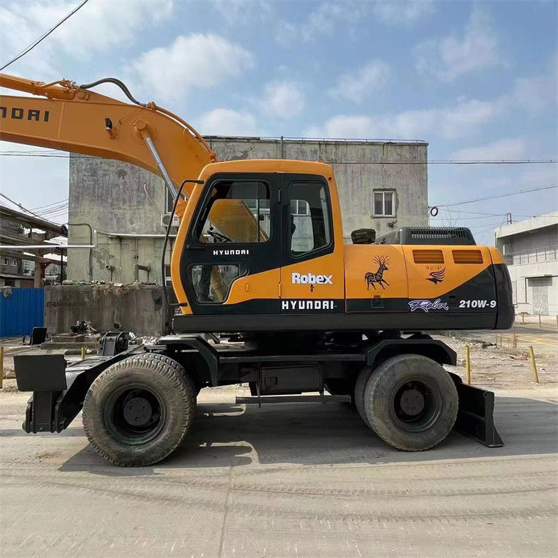 Peso de funcionamento do dever de Limited Sites Heavy da máquina escavadora da roda de R210W 9 Hyundai de 22 toneladas
