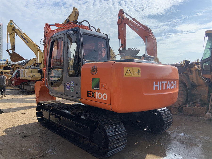 Máquina escavadora hidráulica usada da mão da máquina escavadora EX100 5 Midi segundo de Hitachi de 10 toneladas