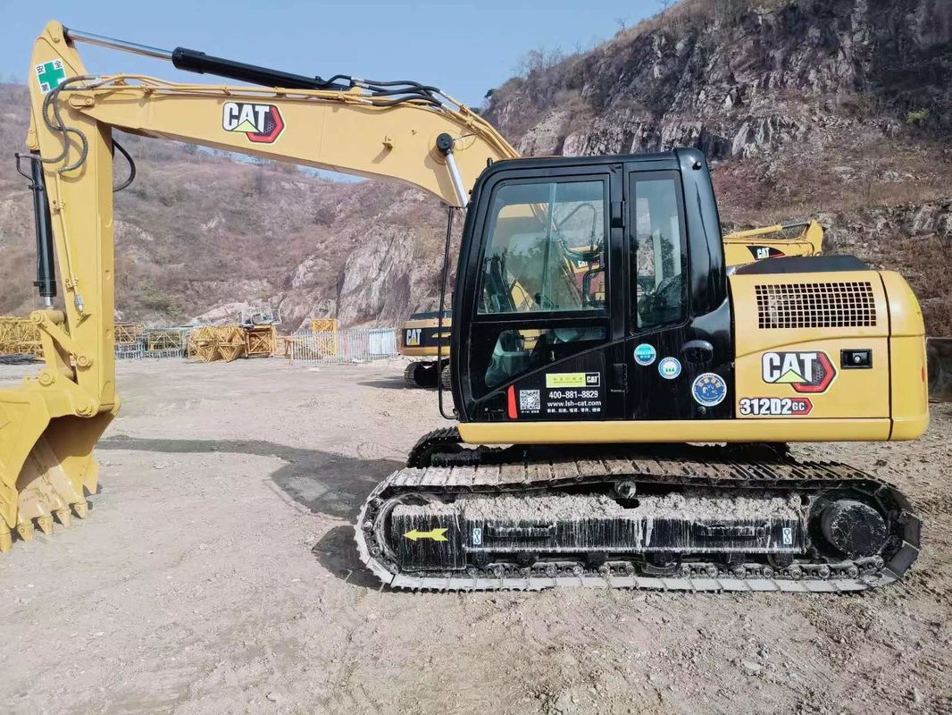 312D2 Excavadora de gatos usada 12 toneladas Pequena Excavadora de rastreador hidráulico Cat 312