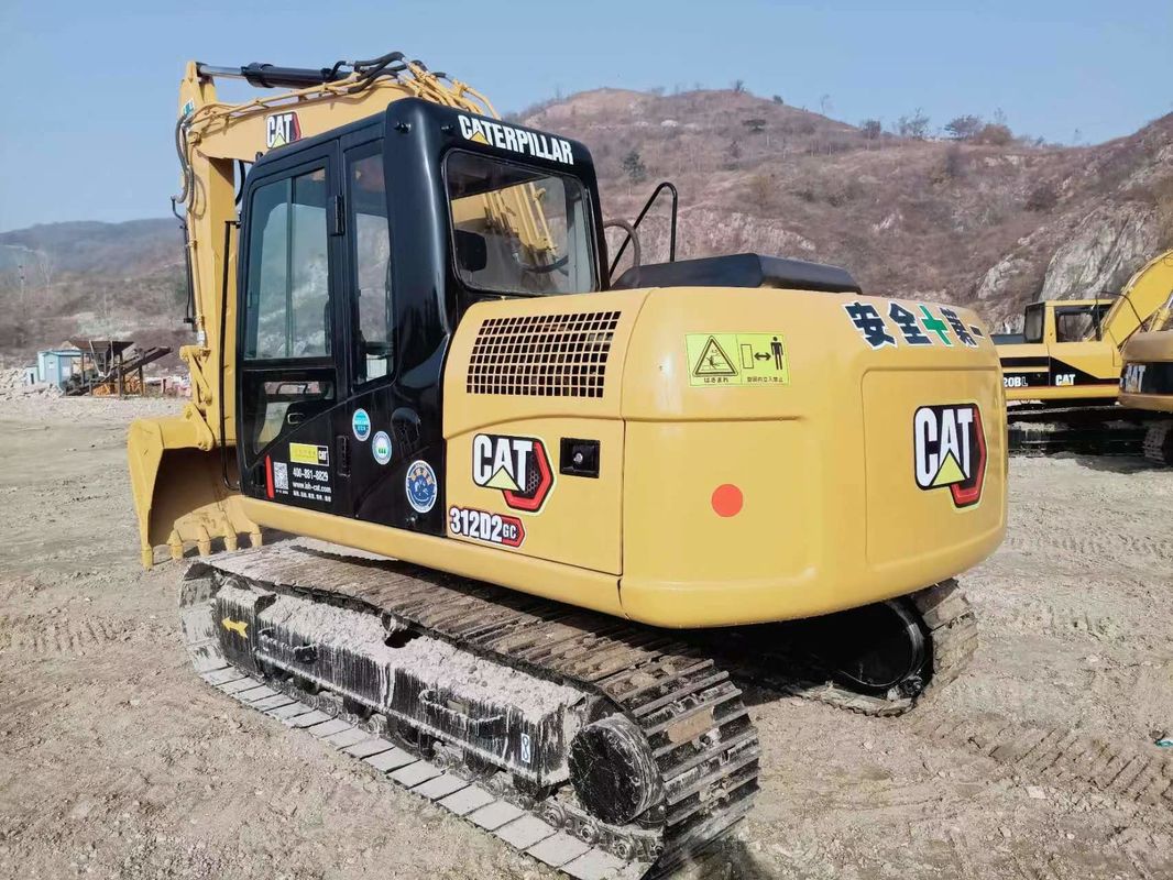 312D2 Excavadora de gatos usada 12 toneladas Pequena Excavadora de rastreador hidráulico Cat 312