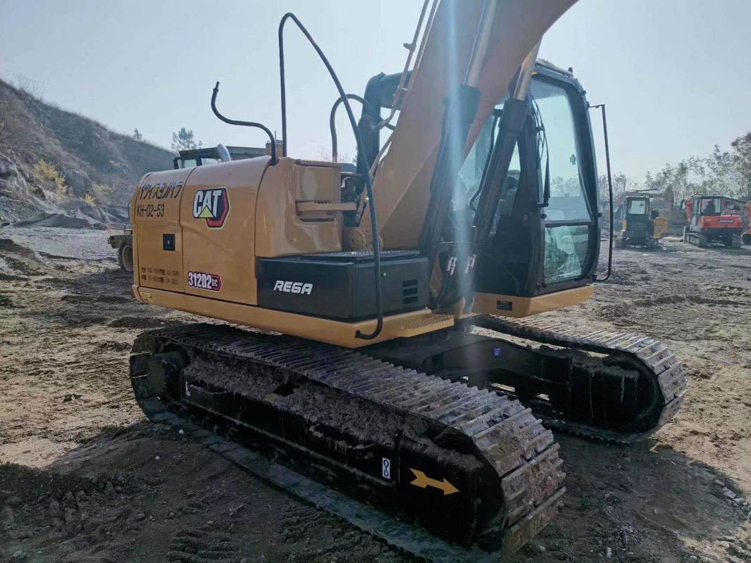 312D2 Excavadora de gatos usada 12 toneladas Pequena Excavadora de rastreador hidráulico Cat 312