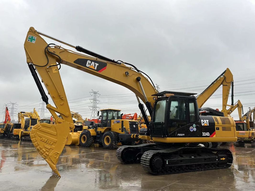 Carga pesada usada CAT 324DL Excavadora de rastreador Caterpillar Breaker Hammer Line Motor potente
