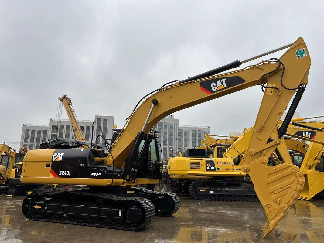 Carga pesada usada CAT 324DL Excavadora de rastreador Caterpillar Breaker Hammer Line Motor potente