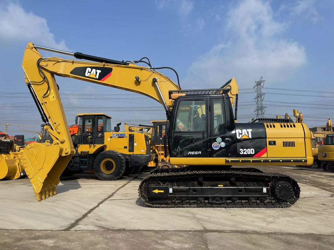 Excavadora usada Caterpillar 320D com injeção 3066 Motor 20 toneladas Excavadora CAT 320 média