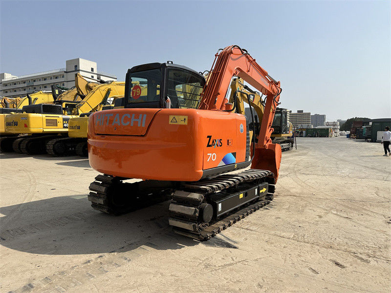 Excavadora Mini Hitachi ZX70 Usada com Pista de Borracha Excavadora de Mineração de 7 toneladas