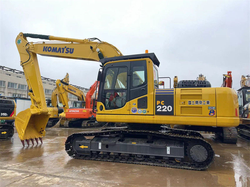 Komatsu PC220-8 Excavadora japonesa usada Excavadora hidráulica de alto desempenho de tamanho médio