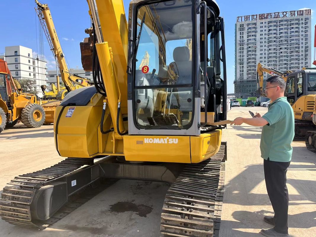 Excavadora mini de 8 toneladas usada Komatsu PC78US-6 com capacidade de balde 0,34 m3