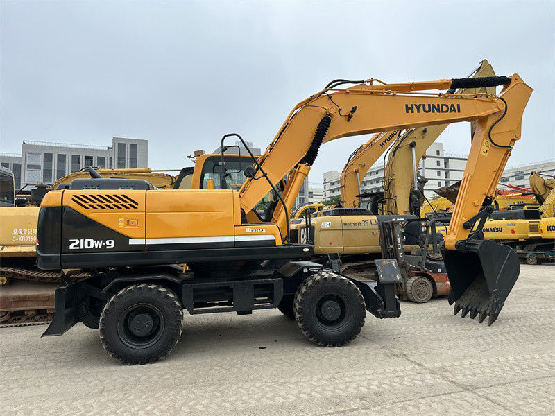 Refurbished Usado Hyundai R210W-9 Roda Excavator Usado Hyundai 21 Ton 210 Roda Excavator