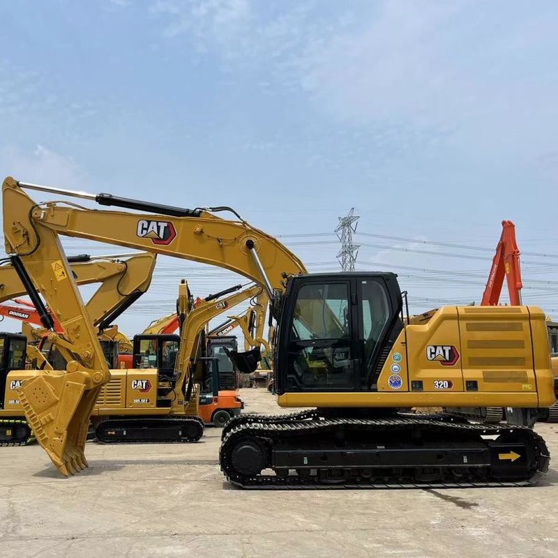 Excavadora CAT 320 de 2021 com motor C7.1 6 cilindros para mineração de construção