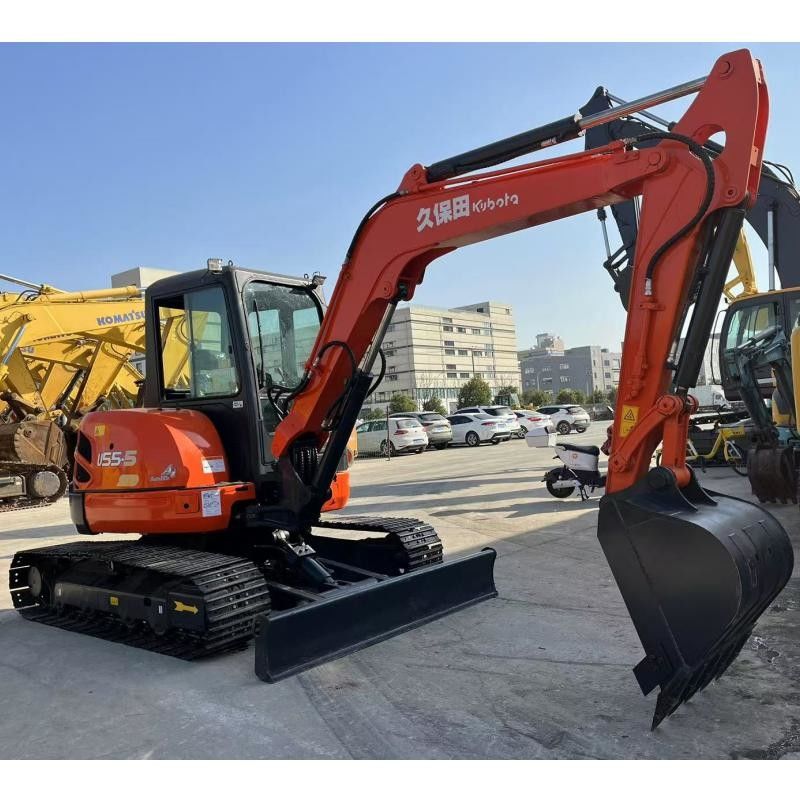 Kubota KX155 Japão Excavadora 36,5 KN Força de Escavação de Balde para Construção