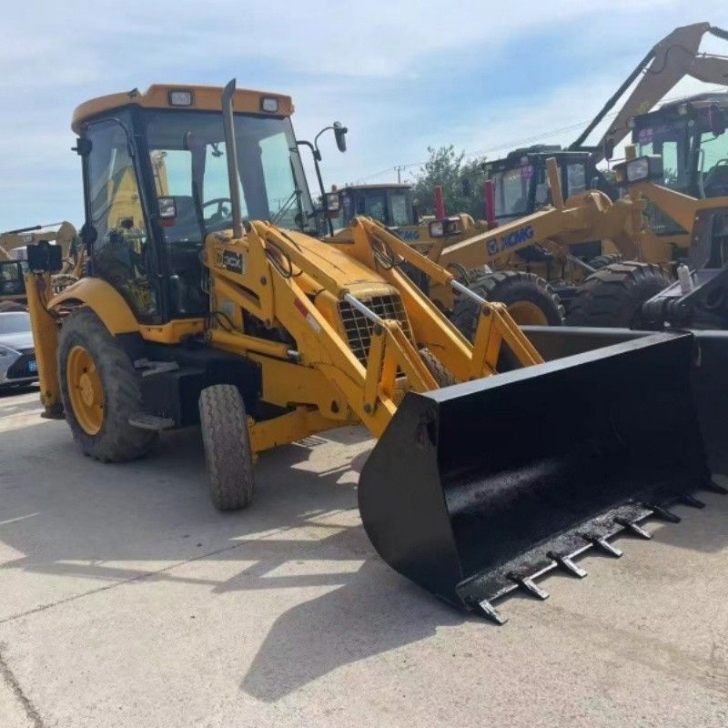 Pintura original JCB 3CX Backhoe Loader 4 rodas de tração para escavação e carga