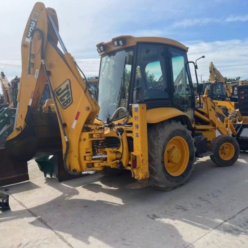 Pintura original JCB 3CX Backhoe Loader 4 rodas de tração para escavação e carga