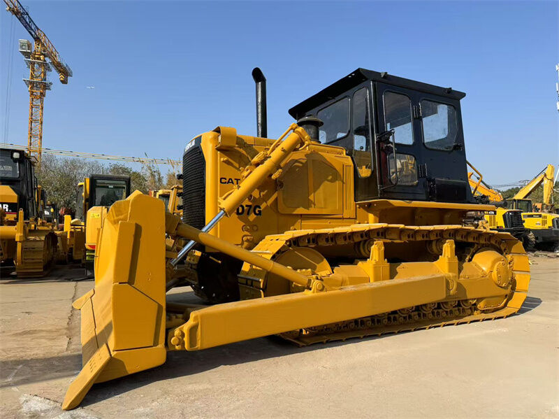 Bulldozer CAT D7G original usado com motor 3306, peso de operação de 20230 kg e lâmina de inclinação reta