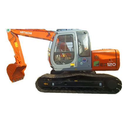 O meio de Hitachi EX120 usou a máquina escavadora 12000kg de Japão