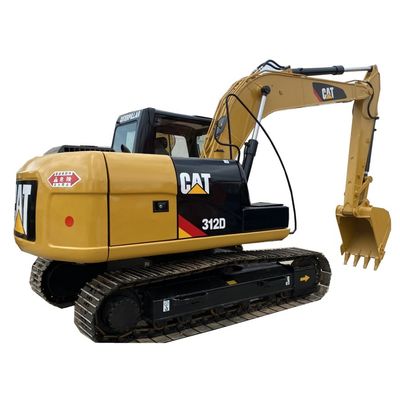Máquina escavadora 312D de 12 Ton Used Hydraulic Crawler Excavator Caterpillar