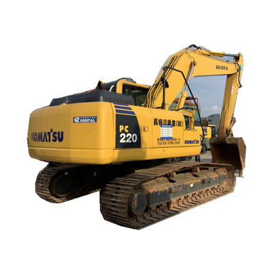 22 máquina escavadora da esteira rolante de KOMATSU PC220 da mão de Ton Used Japan Excavator Second
