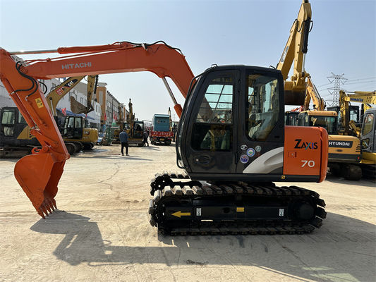 Excavadora Mini Hitachi ZX70 Usada com Pista de Borracha Excavadora de Mineração de 7 toneladas
