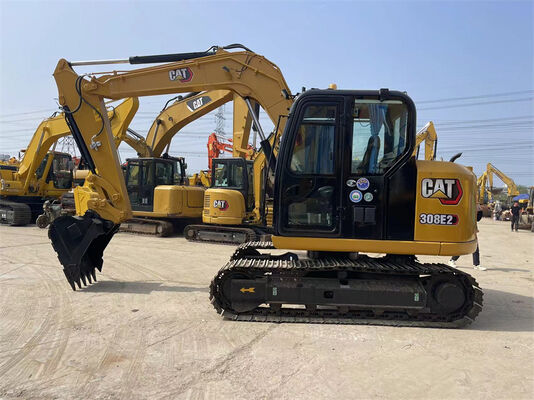Escavadeira Caterpillar Usada 308E2 Mini Escavadeira Hidráulica Projetada Para Baixos Custos Operacionais E Em Várias Aplicações